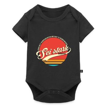 Bible Isaiah 41: 6 texts verses Vintage German - Baby Premium short-sleeve bodysuit - black - Front
