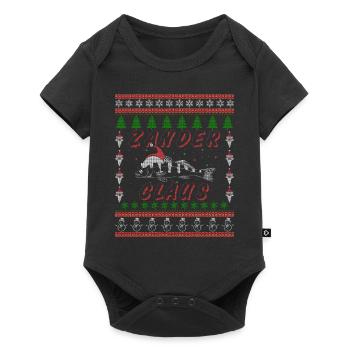 Zander Claus -Angeln, Geschenk, Weihnachtsgeschenk - Baby Premium Kurzarmbody - Schwarz - Vorne