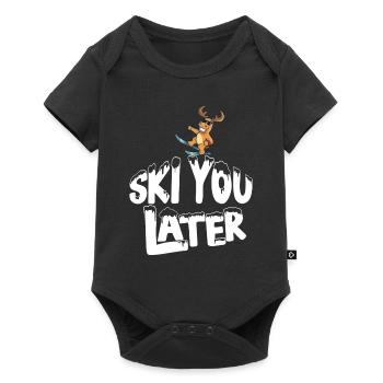 Ski You Later Elch Ski Vacation Apres Ski Shirt - Body à manches courtes Premium Bébé - noir - Devant
