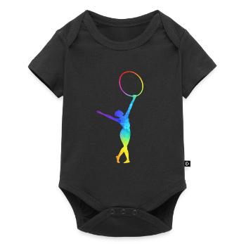 Cerceau de gymnastique gymnastique gymnastique rythmique - Body à manches courtes Premium Bébé - noir - Devant