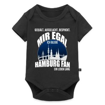 Hamburg Fan ein Leben lang - Baby Premium Kurzarmbody - Schwarz - Vorne