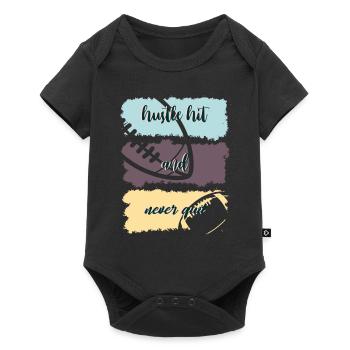 American football - Baby Premium short-sleeve bodysuit - black - Front