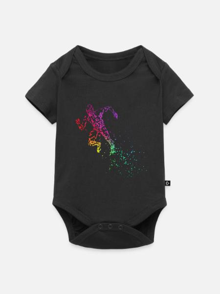 Leichtathletik Start Sprint Sprinter - Baby Premium Kurzarmbody - Schwarz