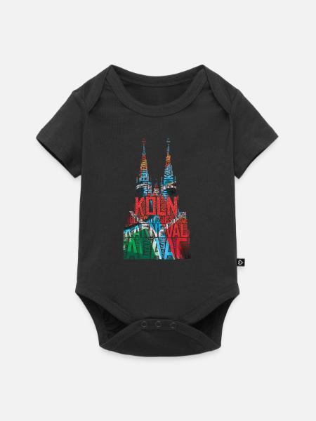 Kölner Dom Köln Karneval - Baby Premium Kurzarmbody - Schwarz