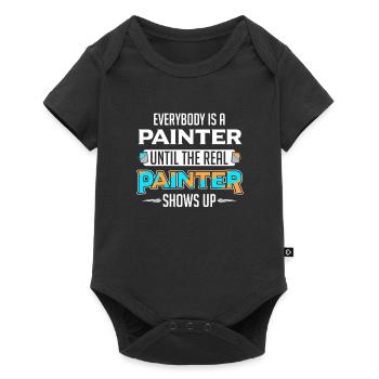 Peintre artiste pinceau peinture peut peinture - Body à manches courtes Premium Bébé - noir - Devant