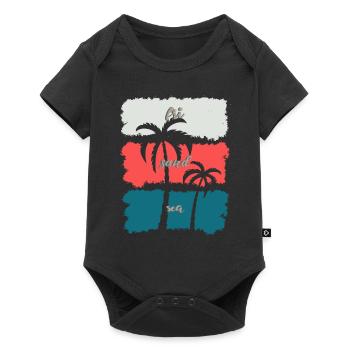 summer - Baby Premium short-sleeve bodysuit - black - Front