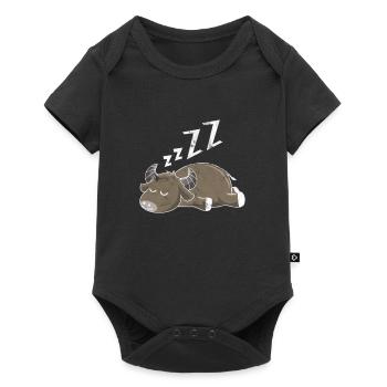 Sleeping buffalo - Baby Premium short-sleeve bodysuit - black - Front