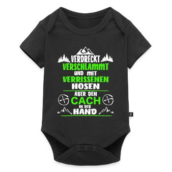 Geocacher Geocaching Cache gift - Baby Premium short-sleeve bodysuit - black - Front