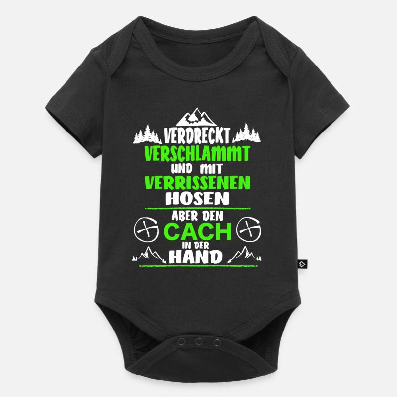 Geocacher Geocaching Cache Geschenk - Baby Premium Kurzarmbody - Schwarz
