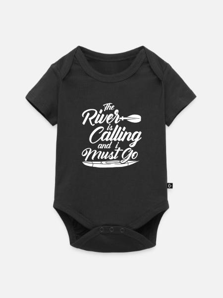 Lustiger Kanu-Geschenk-Fluss ruft Geschenk - Baby Premium Kurzarmbody - Schwarz