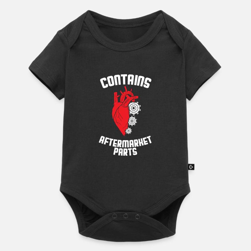Anatomical Pacemaker Heart Awareness Surgery Geschenk - Baby Premium Kurzarmbody - Schwarz
