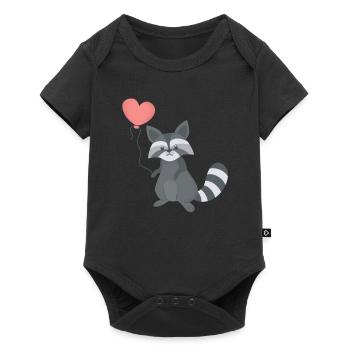 amateur de raton laveur raton laveur - Body à manches courtes Premium Bébé - noir - Devant