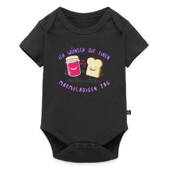 Marmelade Marmeladig - Baby Premium Kurzarmbody - Schwarz - Vorne
