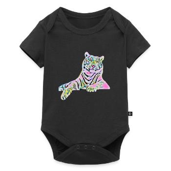 Tiger - Baby Premium Kurzarmbody - Schwarz - Vorne