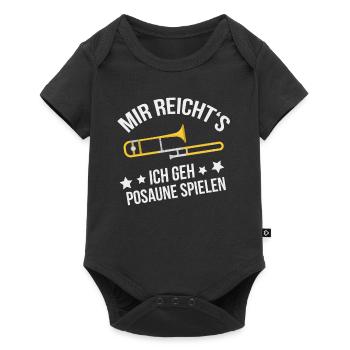 Posaune Blasmusik Blasorchester - Baby Premium Kurzarmbody - Schwarz - Vorne