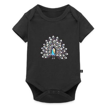 paon - Body à manches courtes Premium Bébé - noir - Devant