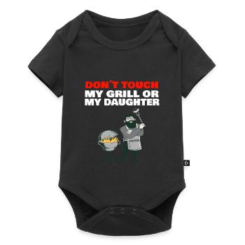 Grill Père Papa barbecue père - Body à manches courtes Premium Bébé - noir - Devant