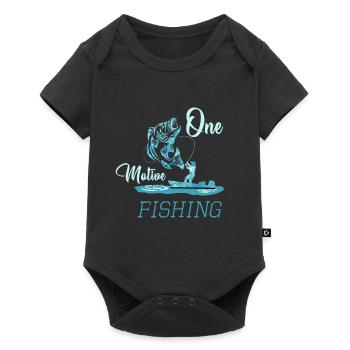 Pêche à un moteur - Body à manches courtes Premium Bébé - noir - Devant