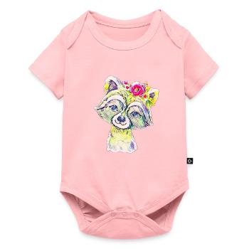 racoon - Baby Premium short-sleeve bodysuit - rose - Front
