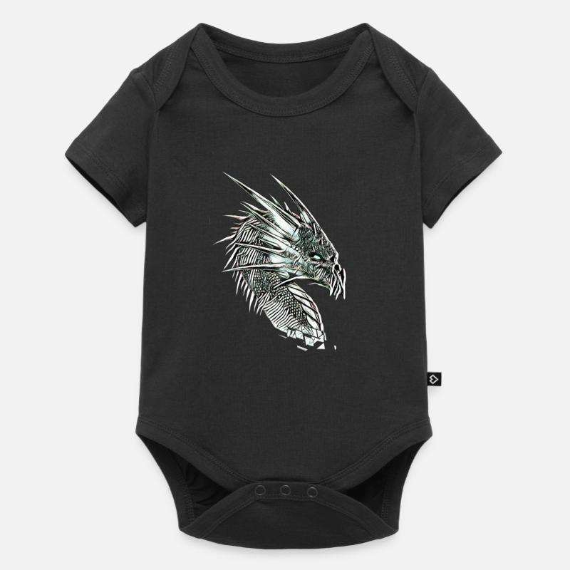 Drache - Baby Premium Kurzarmbody - Schwarz