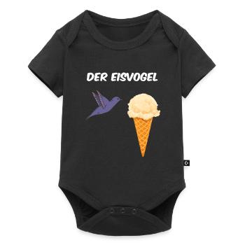 Der Eisvogel liebt leckeres Eis - Baby Premium Kurzarmbody - Schwarz - Vorne