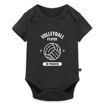 Volleyball player in Progress - Baby Premium Kurzarmbody - Schwarz - Vorne