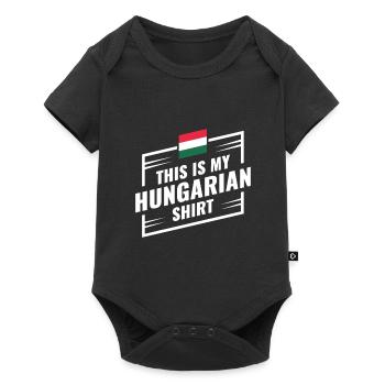 Ceci est mon idée cadeau chemise hongroise - Body à manches courtes Premium Bébé - noir - Devant