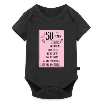 50. Geburtstagsparty 50 Jahre alt Lustig Geschenk - Baby Premium Kurzarmbody - Schwarz - Vorne