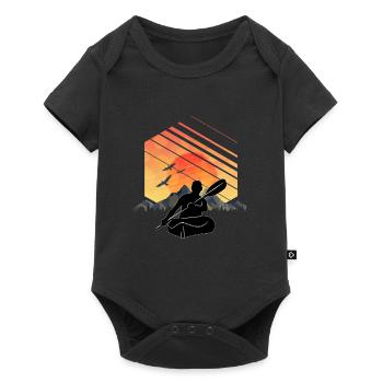 Canoe kayak paddle boat shirt - Baby Premium short-sleeve bodysuit - black - Front