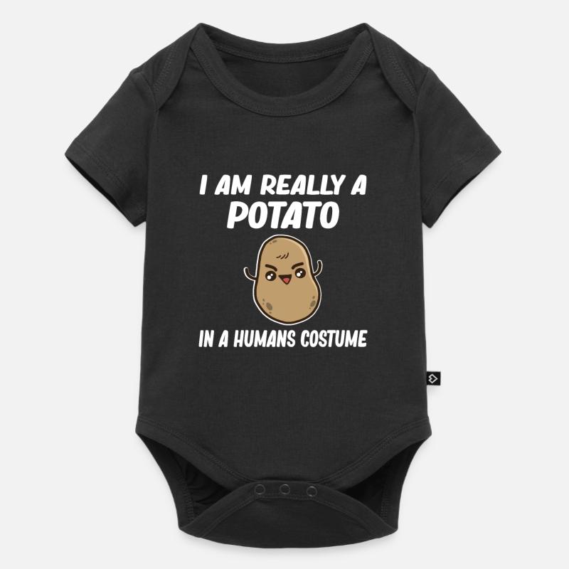 Cadeau drôle de pomme de terre - Body à manches courtes Premium Bébé - noir