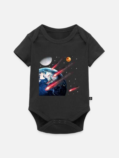 espace - Body à manches courtes Premium Bébé - noir