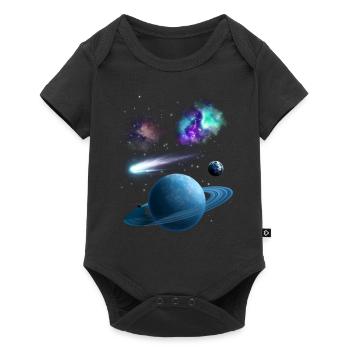 Univers - Body à manches courtes Premium Bébé - noir - Devant