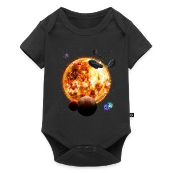 Système solaire - Body à manches courtes Premium Bébé - noir - Devant