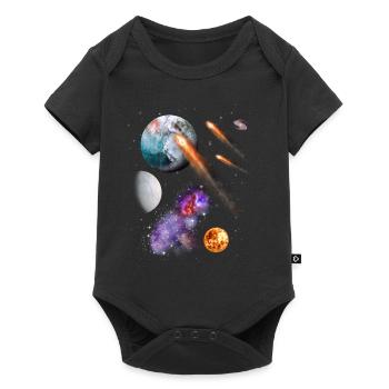 Univers - Body à manches courtes Premium Bébé - noir - Devant