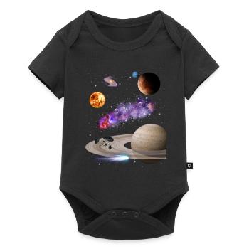Espace - Body à manches courtes Premium Bébé - noir - Devant