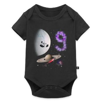 9th Birthday Kids Space - Baby Premium short-sleeve bodysuit - black - Front