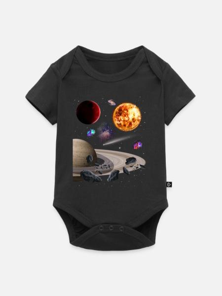 Univers - Body à manches courtes Premium Bébé - noir