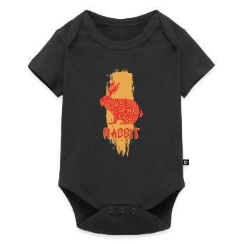 Hare element zodiac chinese horoscope - Baby Premium short-sleeve bodysuit - black - Front