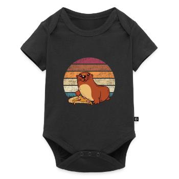 Chemise loutre mignonne loutre pour les amoureux de la loutre - Body à manches courtes Premium Bébé - noir - Devant