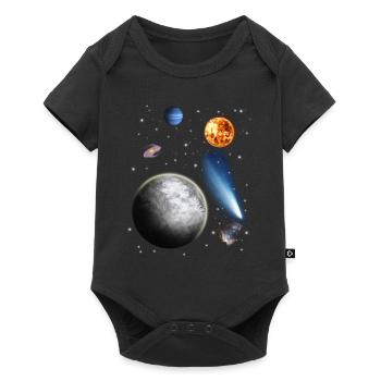 univers - Body à manches courtes Premium Bébé - noir - Devant