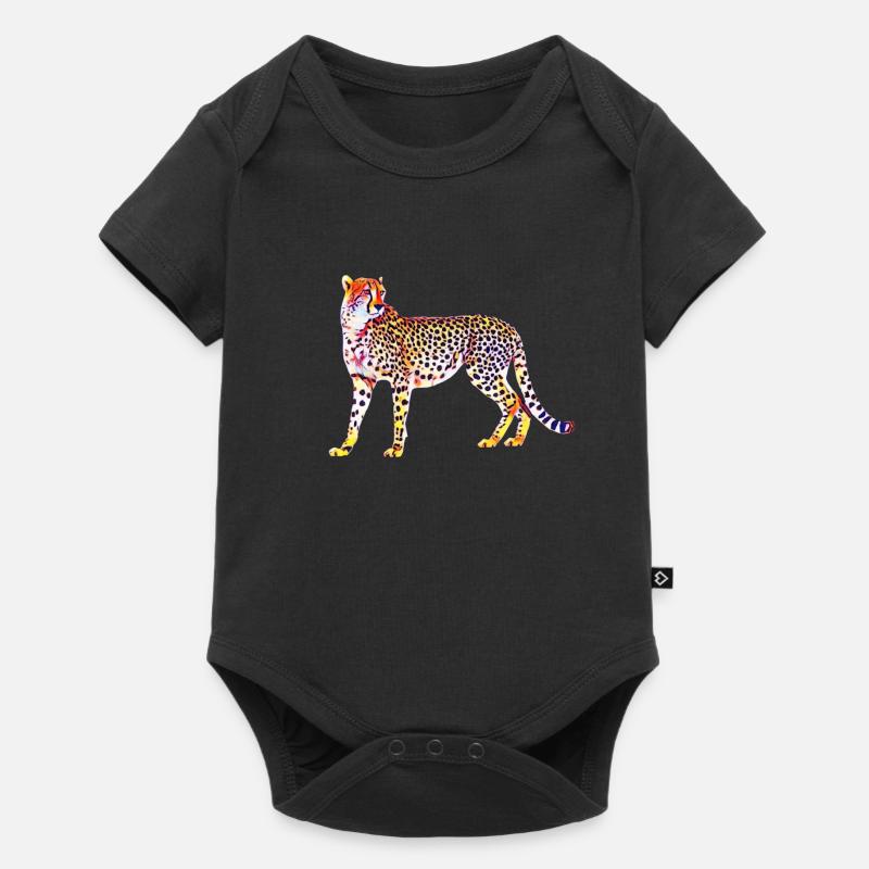 cheetah - Baby Premium short-sleeve bodysuit - black