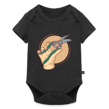 Gärtner Garten Garten Gartenschere Cutter Hobby Geschenk - Baby Premium Kurzarmbody - Schwarz - Vorne