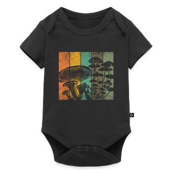 Champignon Vintage - Style Vintage Champignon - Body à manches courtes Premium Bébé - noir - Devant