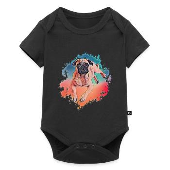 pug - Baby Premium short-sleeve bodysuit - black - Front