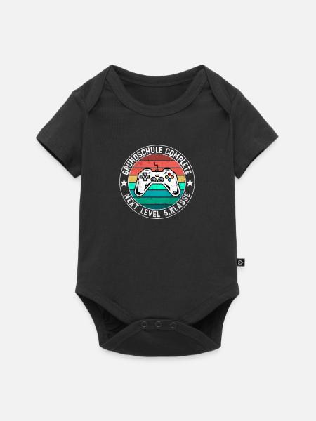 Einschulung 5. Klasse Gaming Gymnasium Realschule - Baby Premium Kurzarmbody - Schwarz