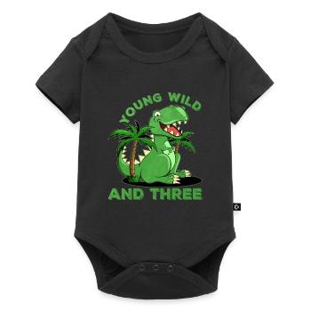 Young Wild And Three Shirt - Baby Premium short-sleeve bodysuit - black - Front