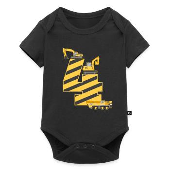 Idée cadeau pour les années de pelle de chantier 4e anniversaire - Body à manches courtes Premium Bébé - noir - Devant
