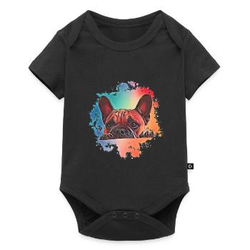 French bulldog - Baby Premium short-sleeve bodysuit - black - Front