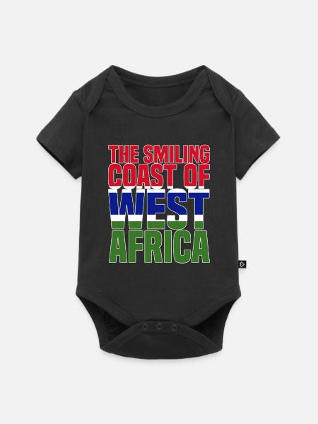 Gambia - Baby Premium Kurzarmbody - Schwarz