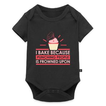 Baking baker baker therapy - Baby Premium short-sleeve bodysuit - black - Front